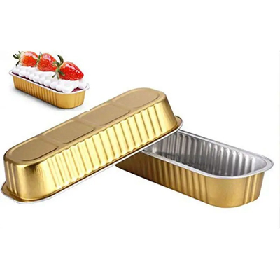 200ml Mini Loaf Alüminyum Paket Servis Kutusu Pişirme Büyük Folyo Kapları