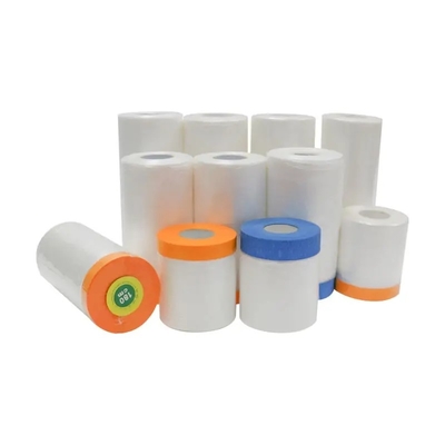 HDPE Ön Bantlı Maskeleme Filmi İç Mekan Dış Mekan Koruyucu Plastik Film Boya Kullanımı