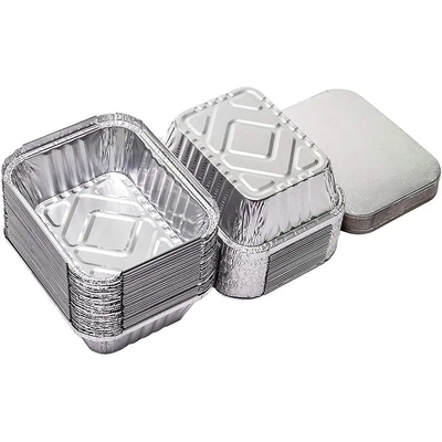 Gıda Sınıfı Alüminyum Folyo Gıda Kapları Paket Servis Gıda Ambalajı Kapaklı Alüminyum Folyo Tepsi
