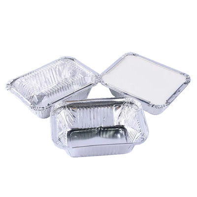 260ml Küçük Alüminyum Take Away Kapları Pişirme Tek Kullanımlık Alüminyum Folyo Gıda Tepsisi Kapaklı