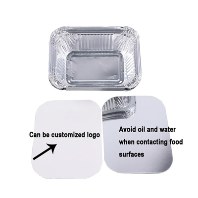 260ml Küçük Alüminyum Take Away Kapları Pişirme Tek Kullanımlık Alüminyum Folyo Gıda Tepsisi Kapaklı