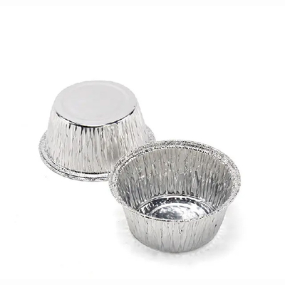 Yuvarlak Take Away Alüminyum Folyo Gıda Kapları 130ml Tek Kullanımlık Ramekins Bardaklar