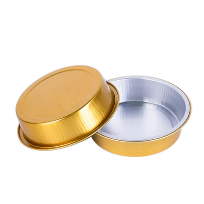150ml Tek Kullanımlık Alüminyum Folyo Gıda Kapları Yuvarlak Kapaklı Renkli Mini Cupcake Pişirme Bardaklar