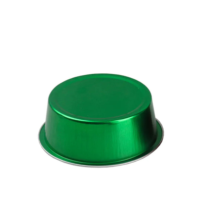 150ml Tek Kullanımlık Alüminyum Folyo Gıda Kapları Yuvarlak Kapaklı Renkli Mini Cupcake Pişirme Bardaklar